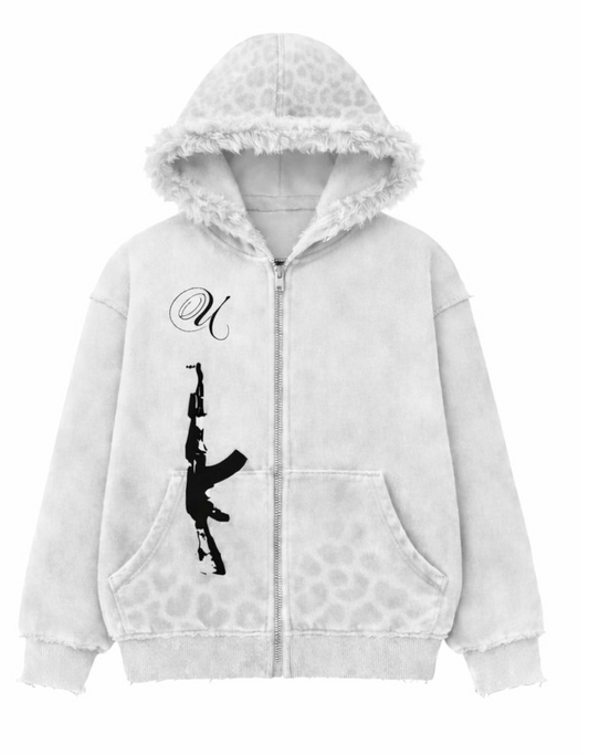 Undiscovered zip up - White